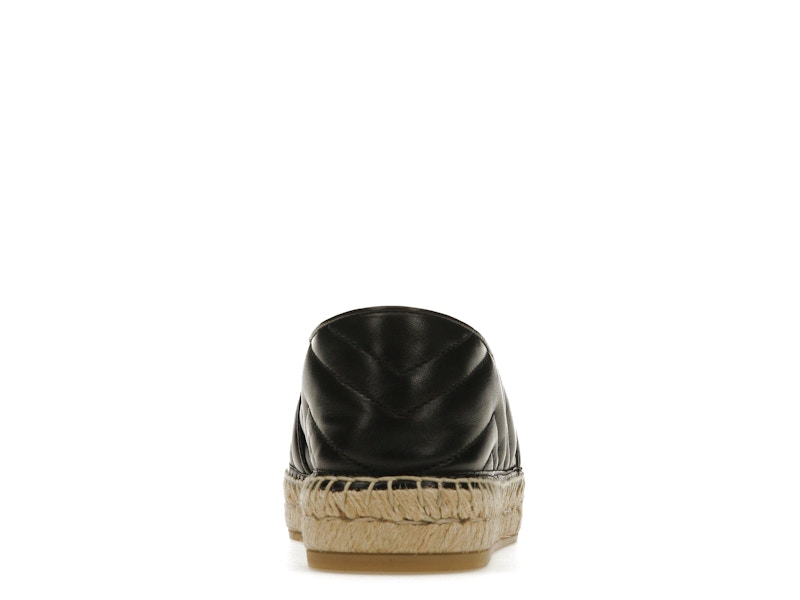 Gucci Double G Espadrille Black Leather