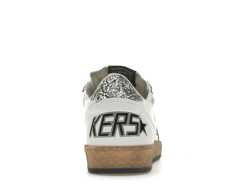 Golden Goose Ball Star White Silver Glitter (Women's)