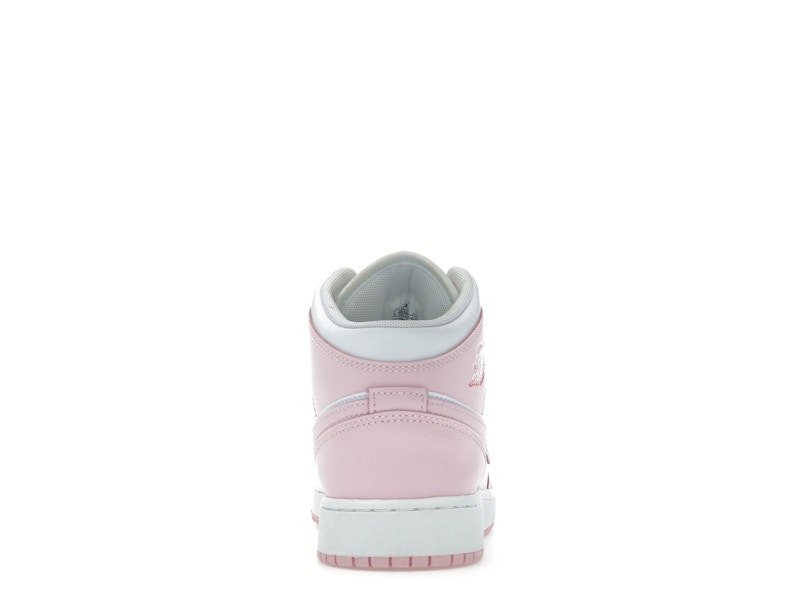 Jordan 1 Mid Pink Foam Fire Red (GS)