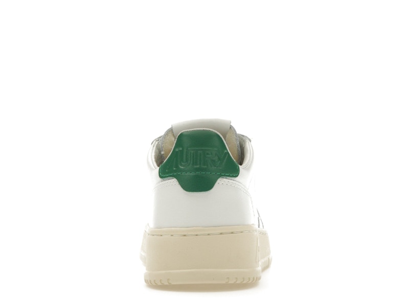 Autry Medalist Leather Low White Green (Women's)