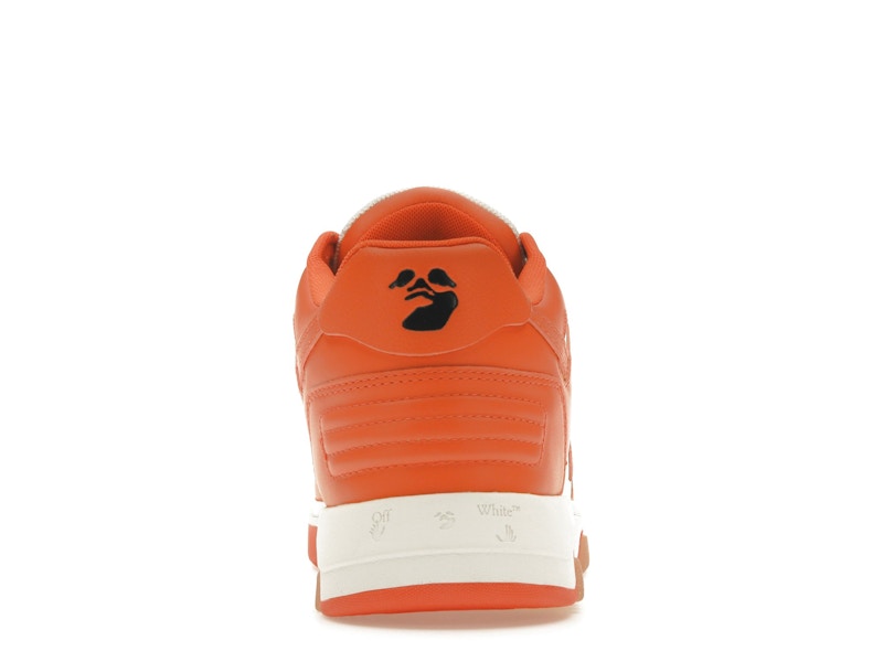 OFF-WHITE Out Of Office OOO Low Tops White Orange