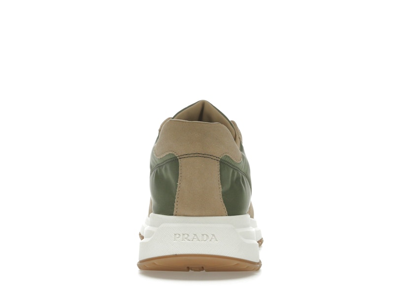 Prada PRAX 01 Sneakers Re-Nylon Brushed Leather Ecru Military