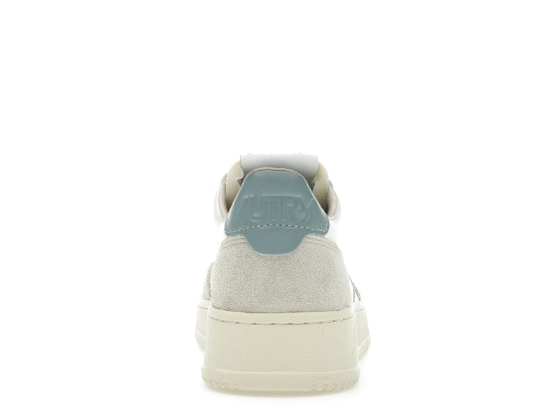 Autry Medalist Leather Low White Silver Blue Beige (Women's)