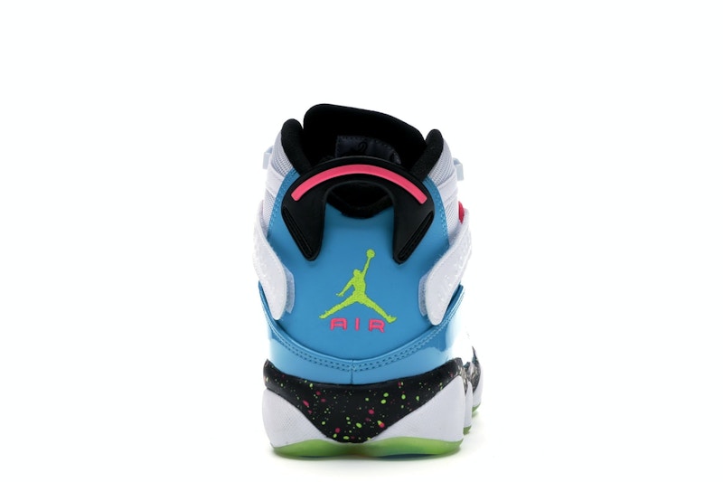Jordan 6 Rings White Light Blue Fury Cyber