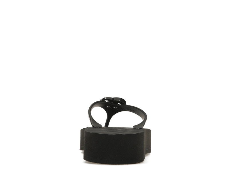 Gucci Chevron Thong Sandal Black Rubber