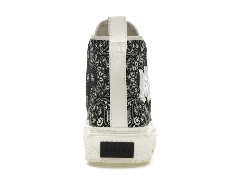 AMIRI Bandana Court Hi-top Sneaker Black White (Women's)