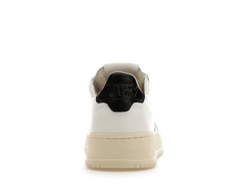 Autry Medalist Leather Low White Black Tab (Women's)