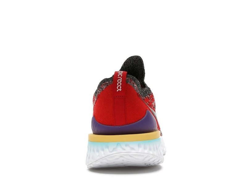 Nike Epic React Flyknit 2 Black Hyper Jade University Red