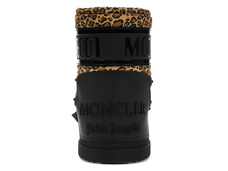 Moncler Shedir Snow Boots Palm Angels Black Leopard Print
