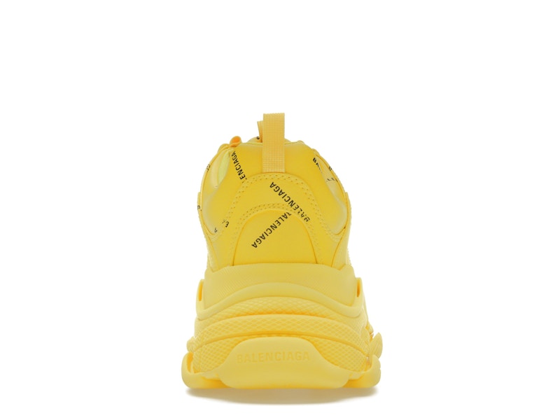 Balenciaga Triple S Allover Logo Yellow