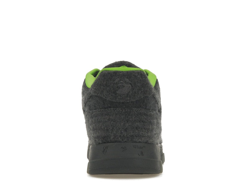 OFF-WHITE Out Of Office "OOO" Low Tops Grey Green Wool
