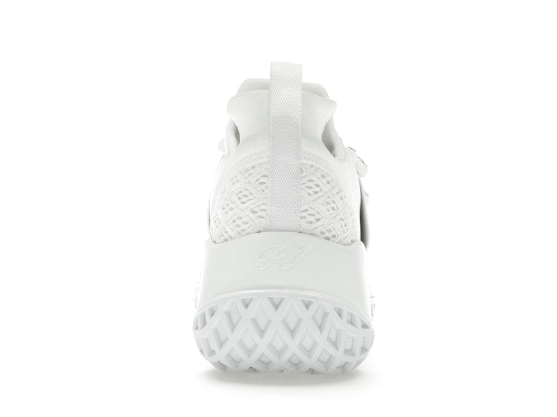 Roger Vivier Viv' Run Fabric White Crystal Buckle (Women's)