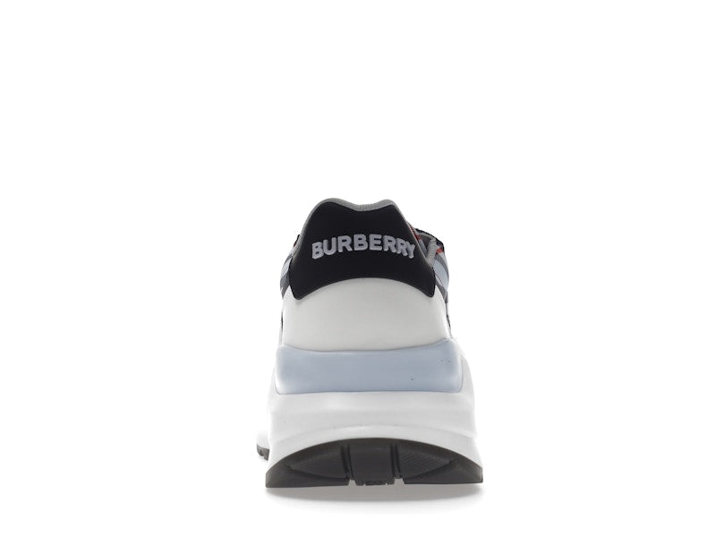 Burberry Ramsey Haymarket Check Print Light Blue White Black