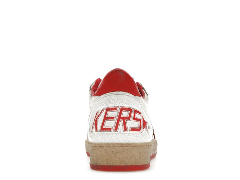 Golden Goose Ball-Star Low White Red
