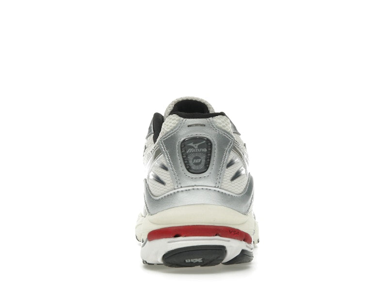 Mizuno Wave Rider 10 White Black Rythmic Red