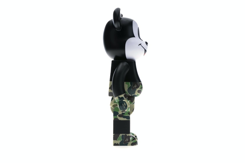 Bearbrick BAPE Mickey Mouse 100% & 400% Set Black/Green Camo