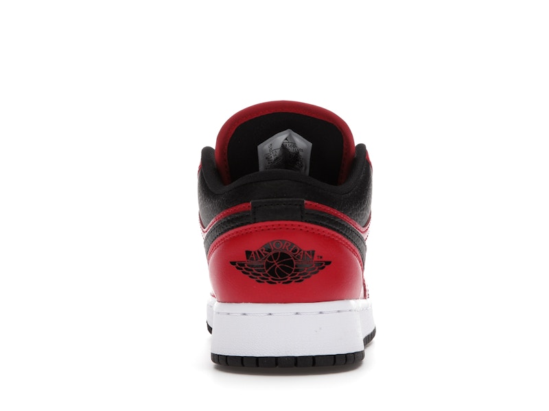 Jordan 1 Low Gym Red Black Pebbled (GS)