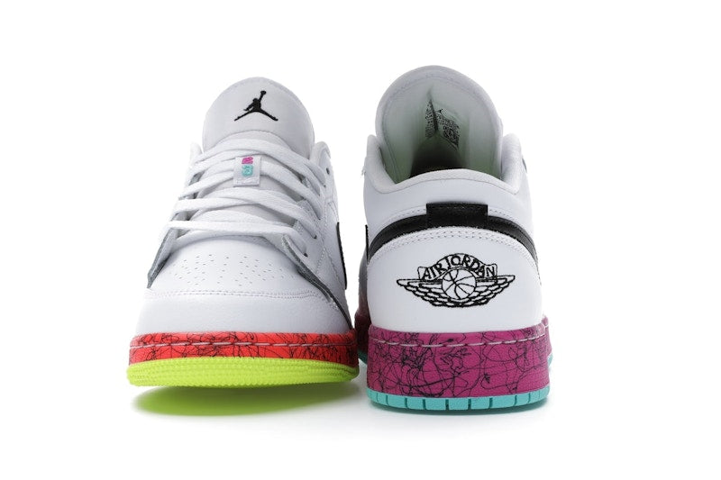Jordan 1 Low Multi-Color Midsoles White (GS)