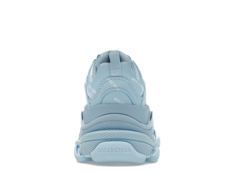 Balenciaga All Over Logo Triple S Blue Grey (Women's)