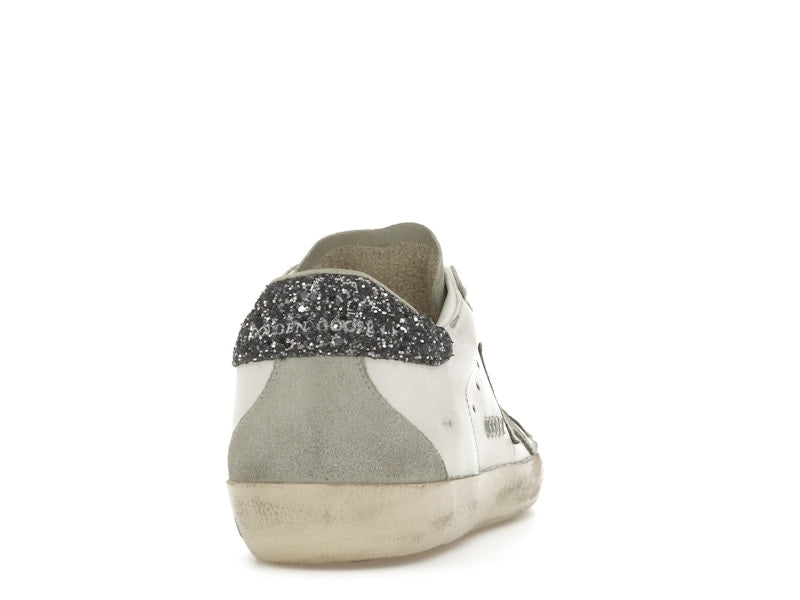Golden Goose Super-Star White Dark Grey Glitter (Women's)