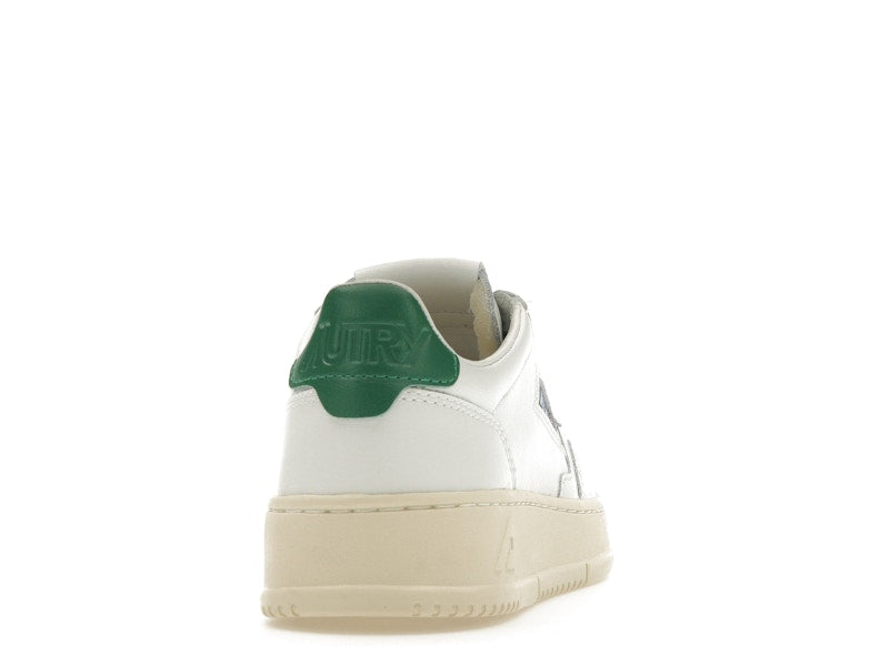 Autry Medalist Leather Low White Green (Women's)
