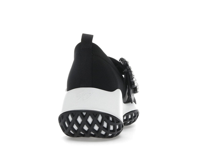 Roger Vivier Viv' Run Babies Black White Crystal Buckle (Women's)