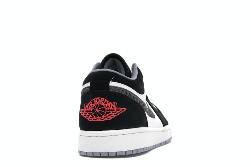 Jordan 1 Low Black White Wolf Grey Infrared 23