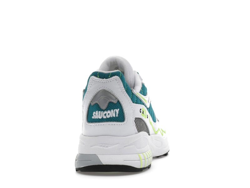 Saucony 3D Grid Hurricane White Green Lime
