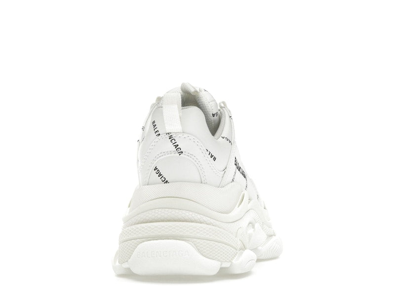 Balenciaga Triple S Allover Logo White (Women's)
