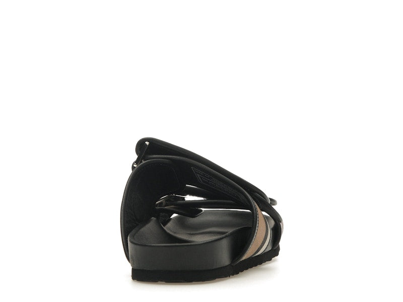 Burberry Check Sandals Birch Brown Black