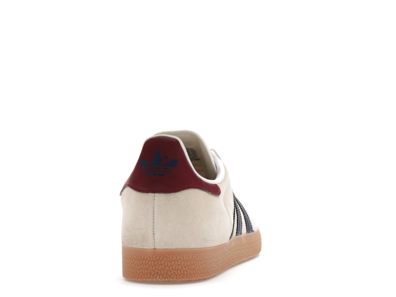 adidas Gazelle Beige Dark Blue Collegiate Burgundy
