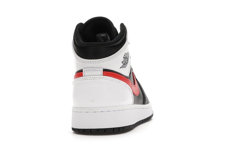 Jordan 1 Mid White Black Chile Red (GS)