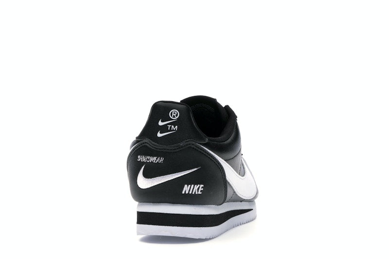 Nike Classic Cortez Mini Swoosh Black White