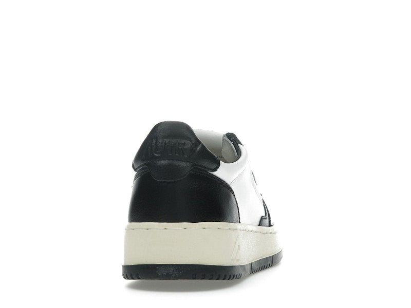 Autry Medalist Leather Low White Black (Women's)