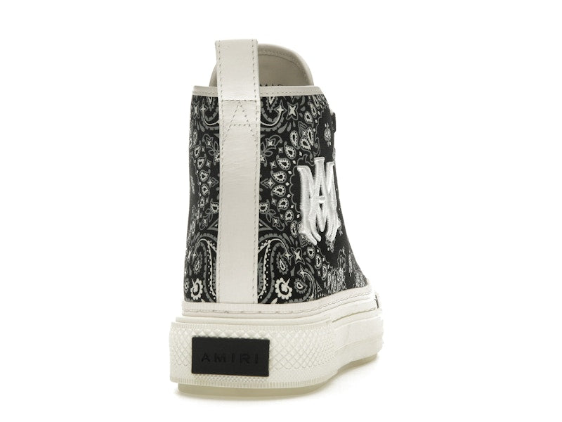 AMIRI Bandana Court Hi-top Sneaker Black White (Women's)