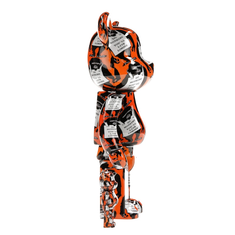 Bearbrick Monkey Sign 100% & 400% Set Orange