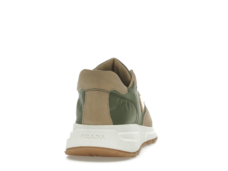 Prada PRAX 01 Sneakers Re-Nylon Brushed Leather Ecru Military