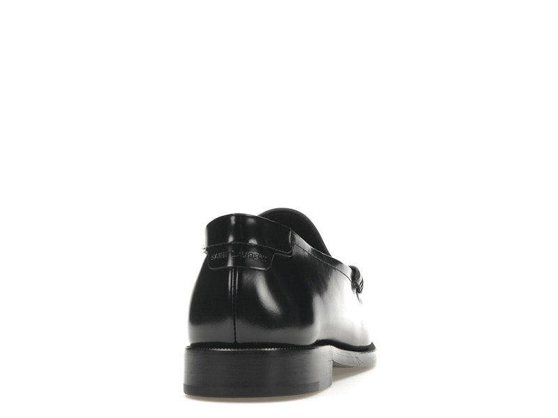 Saint Laurent Le Loafer Penny Slippers Black Leather