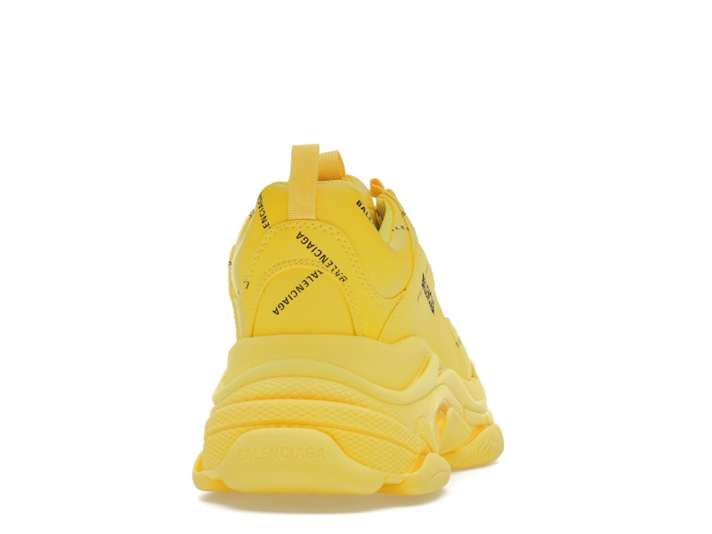Balenciaga Triple S Allover Logo Yellow
