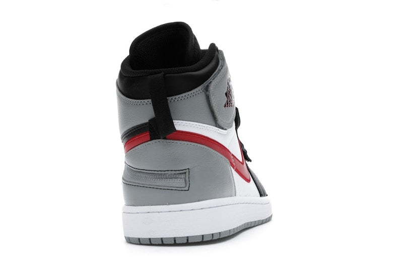 Jordan 1 High FlyEase Black Particle Grey Gym Red
