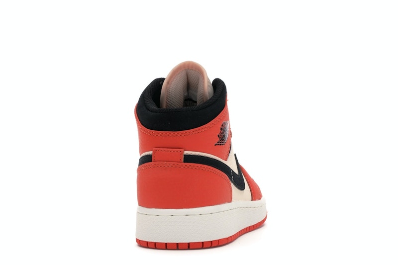 Jordan 1 Mid Team Orange Black (GS)