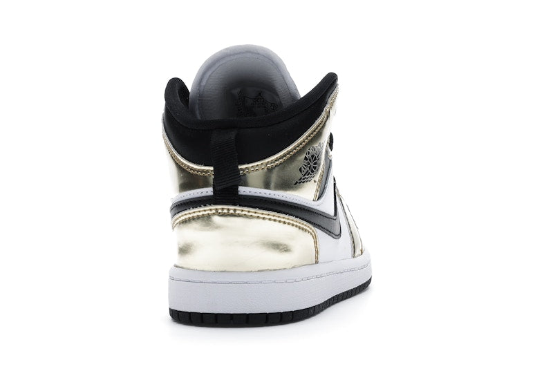 Jordan 1 Mid Metallic Gold Black White (PS)