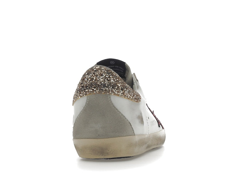 Golden Goose Super-Star White Red Glitter (Women's)