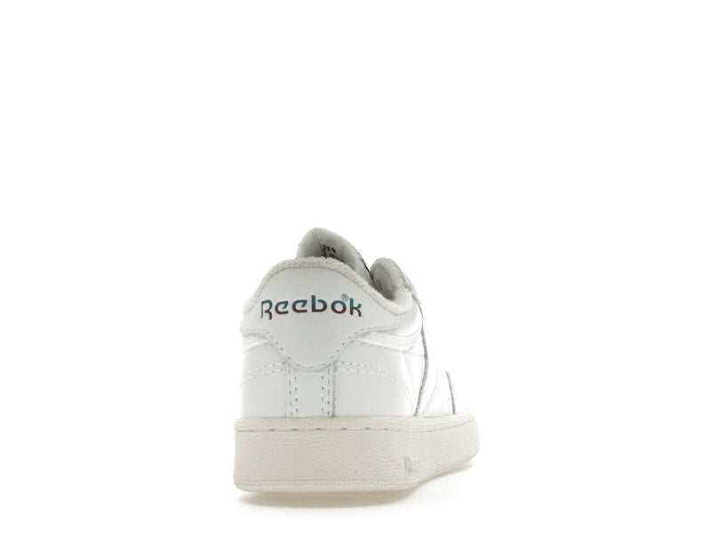 Reebok Club C 85 White Teal Burgundy Logo