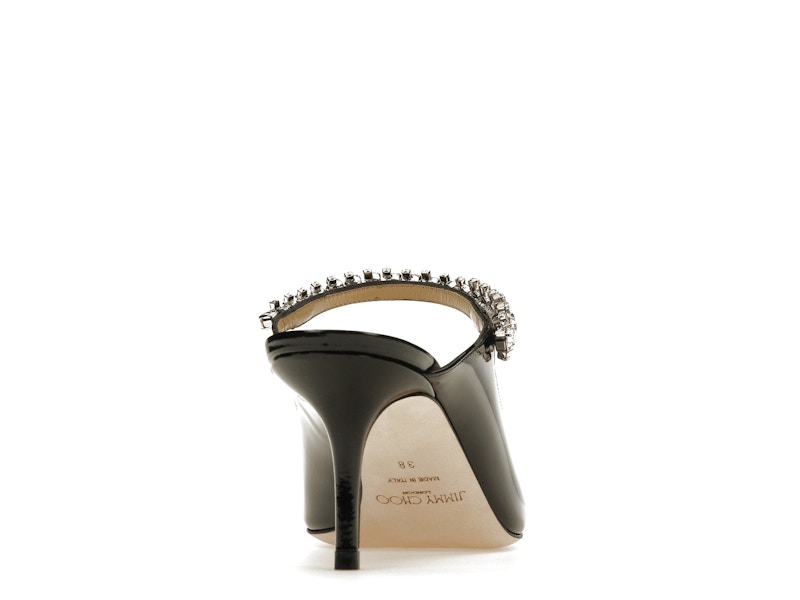 Jimmy Choo Bing 65mm Heeled Mule Black Patent Leather