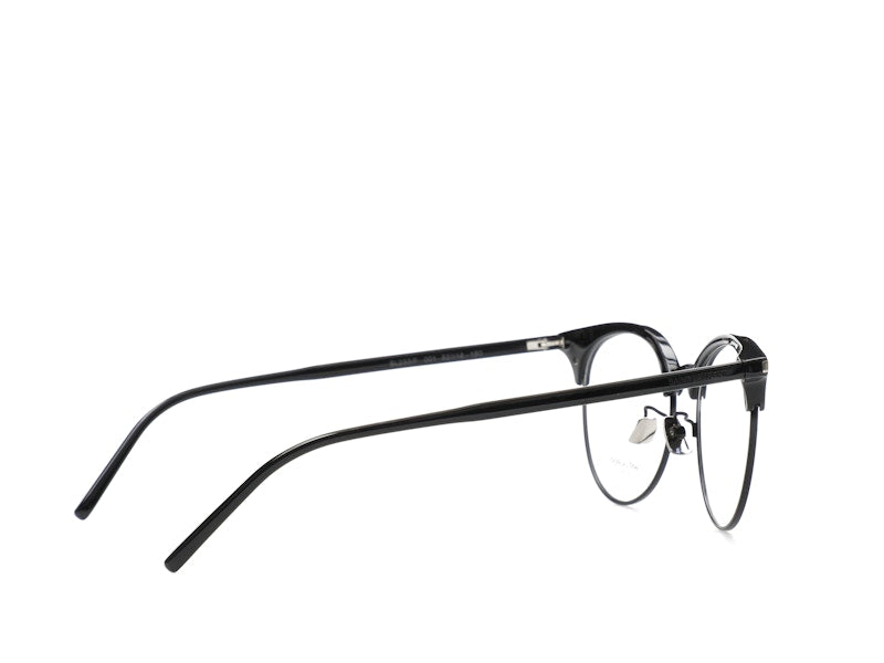 Saint Laurent Round-Frame Acetate Optical Frames Black Black Transparent (SL233F-30002729-001)