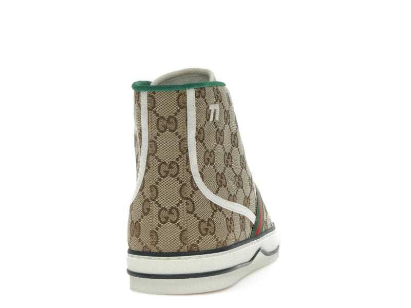 Gucci Tennis 1977 Canvas High Top Beige GG Print
