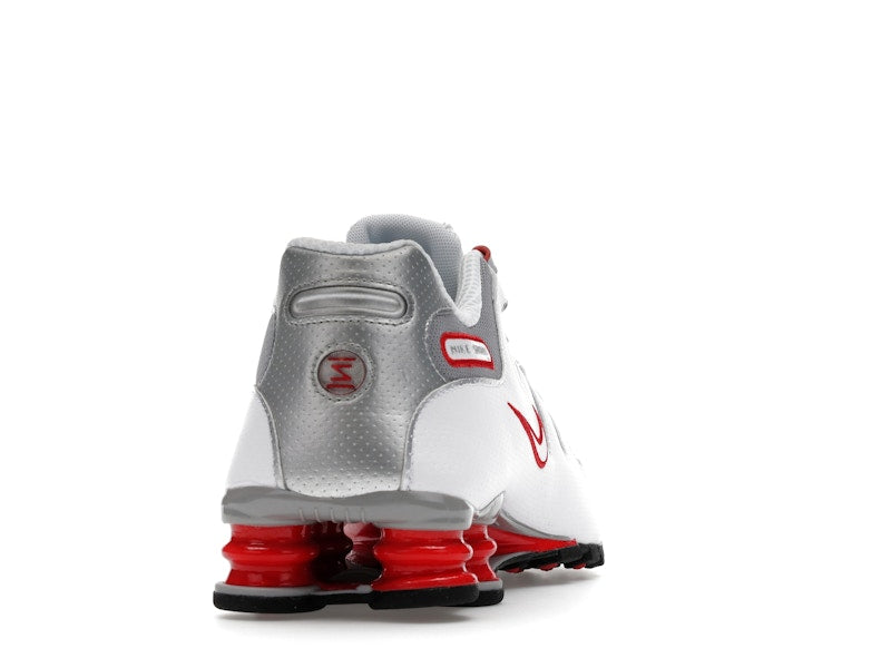 Nike Shox NZ White Red Metallic Silver