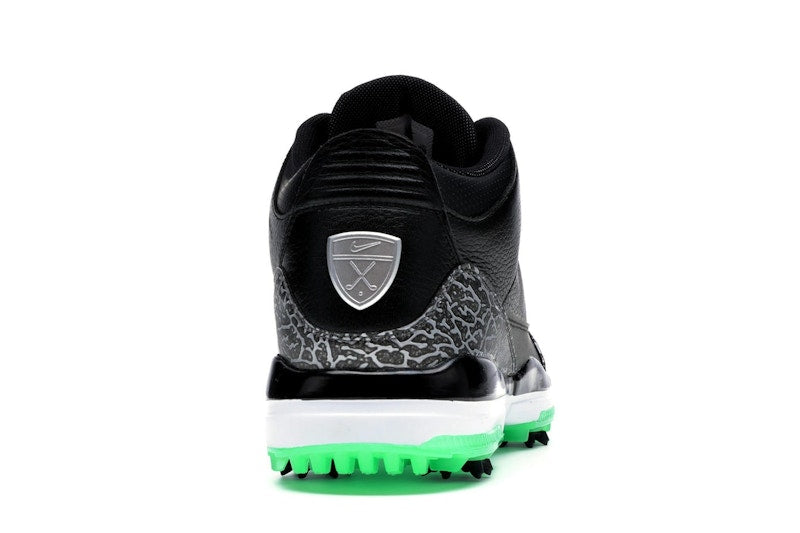 Jordan 3 Retro Golf Black Green Glow