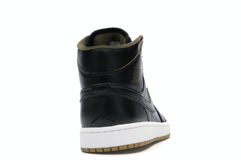 Jordan 1 Retro Mid Black Metallic Gold